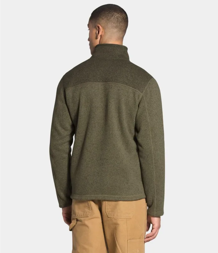 Mens Gordon Lyons Zip Pullover Burnt Olive Green Dark Heathernew Taupe Green Dark Heather The North Face Fleece