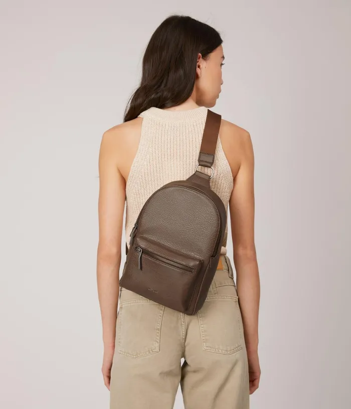 MensWomen Voassm Small Vegan Sling Bag 8211 Dwell Chestnut Matt and Nat Backpacks