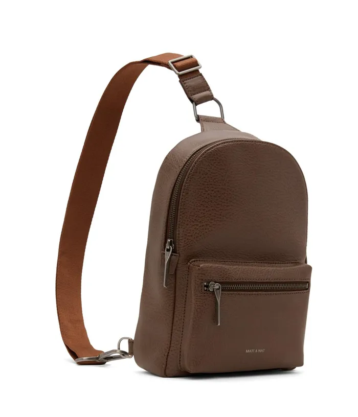 MensWomen Voassm Small Vegan Sling Bag 8211 Dwell Chestnut Matt and Nat Backpacks