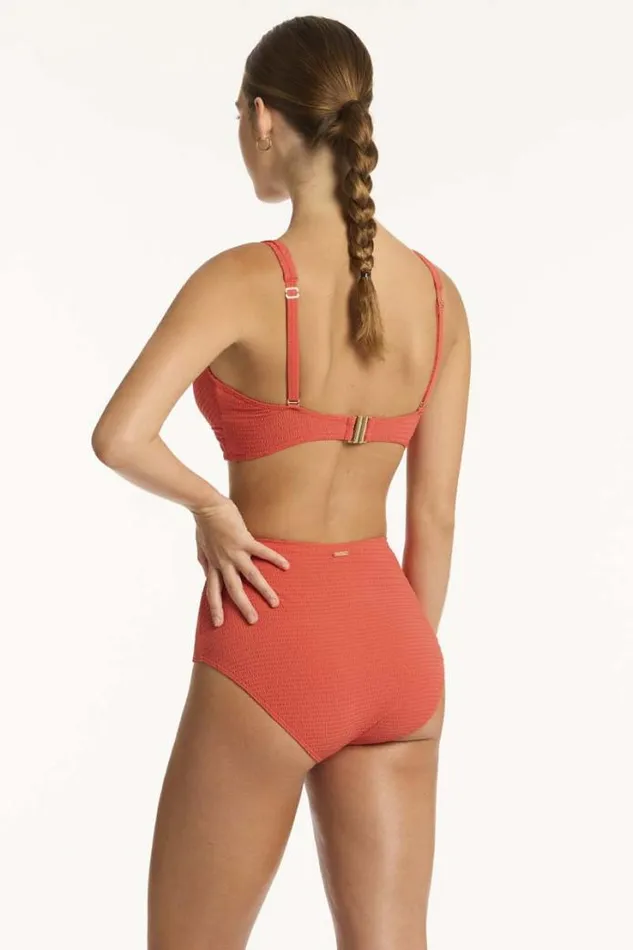 Messina Panelled High Waist Pant Messina Flame Women Sea Level Bottoms