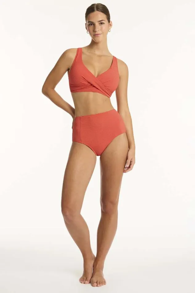 Messina Panelled High Waist Pant Messina Flame Women Sea Level Bottoms