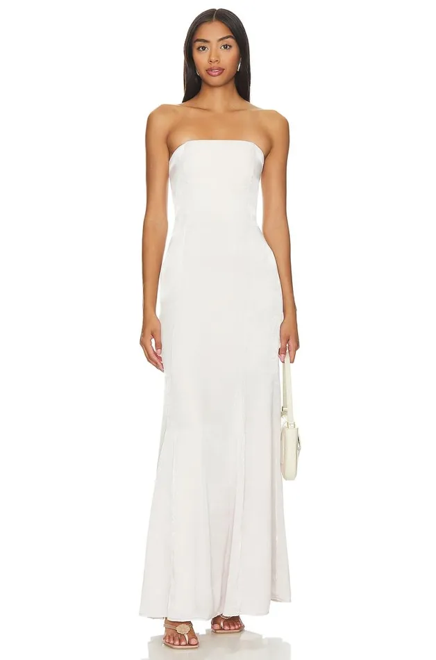 Micah Gown Champagne Beige Women Lovers and Friends Dresses