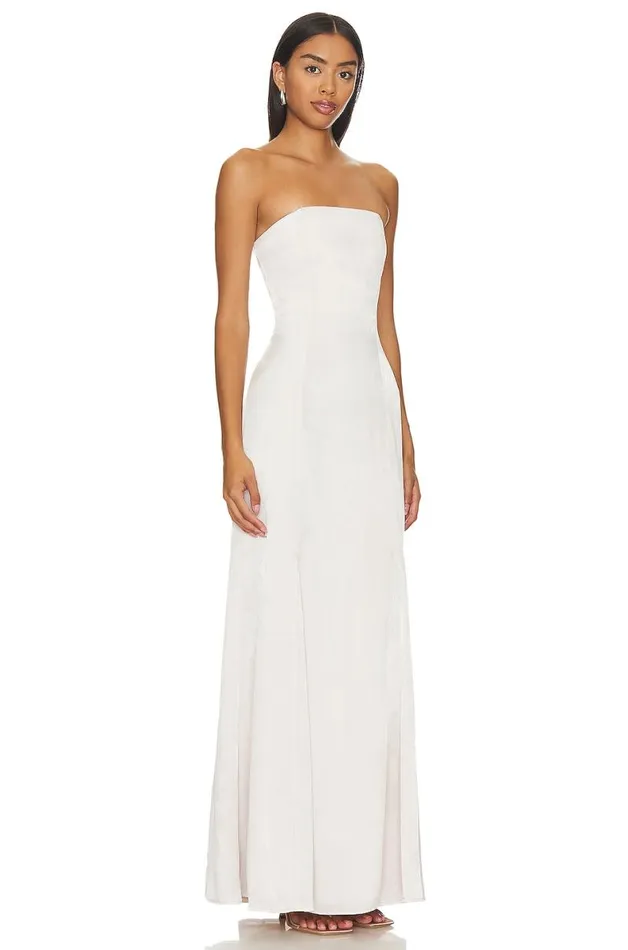 Micah Gown Champagne Beige Women Lovers and Friends Dresses