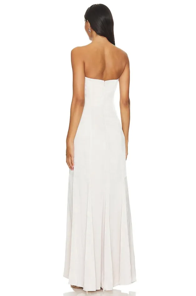 Micah Gown Champagne Beige Women Lovers and Friends Dresses