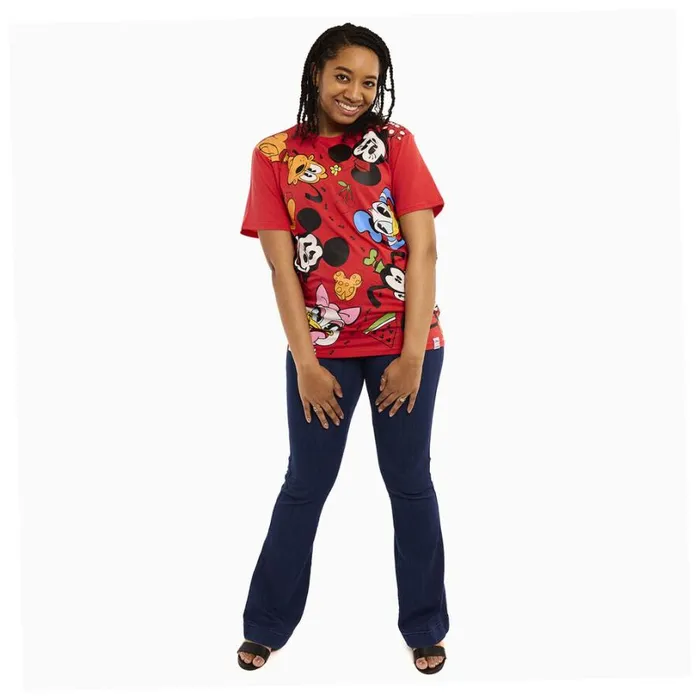 Mickey and Friends Picnic Tee Unisex Loungefly Apparel Mickey and Friends Picnic Tee Unisex Loungefly Apparel