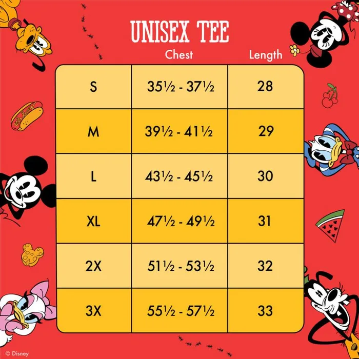 Mickey and Friends Picnic Tee Unisex Loungefly Apparel Mickey and Friends Picnic Tee Unisex Loungefly Apparel