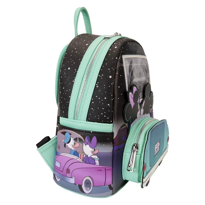 Mickey and Minnie Date Night DriveIn Lenticular Mini Backpack Unisex Loungefly Backpacks Mickey and Minnie Date Night DriveIn Lenticular Mini Backpack Unisex Loungefly Backpacks