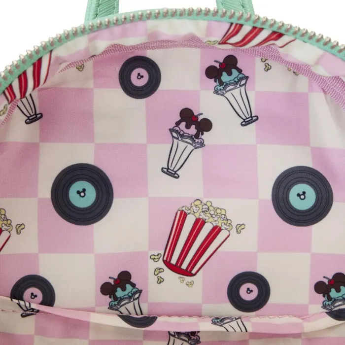 Mickey and Minnie Date Night DriveIn Lenticular Mini Backpack Unisex Loungefly Backpacks Mickey and Minnie Date Night DriveIn Lenticular Mini Backpack Unisex Loungefly Backpacks
