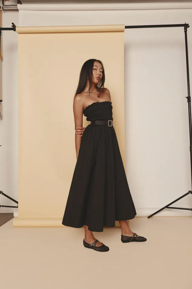 MidiMaxi Dresses Women VRG GRL Eliana Midi Dress Black MidiMaxi Dresses Women VRG GRL Eliana Midi Dress Black
