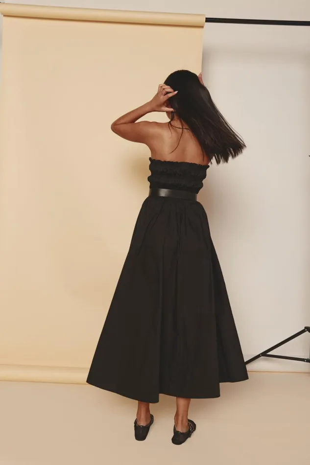 MidiMaxi Dresses Women VRG GRL Eliana Midi Dress Black MidiMaxi Dresses Women VRG GRL Eliana Midi Dress Black