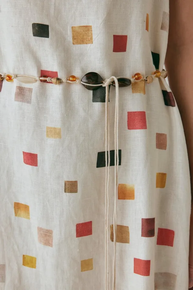 MidiMaxi Dresses Women VRG GRL Elma Linen Midi Dress Tile MidiMaxi Dresses Women VRG GRL Elma Linen Midi Dress Tile