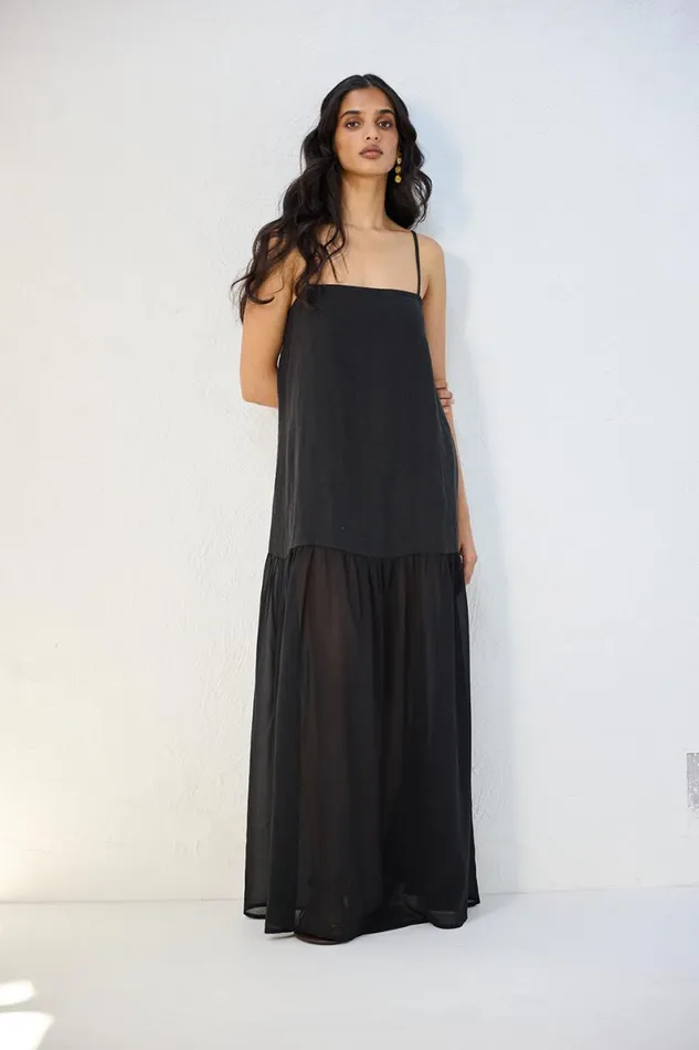 MidiMaxi Dresses Women VRG GRL Nora Maxi Dress Black
