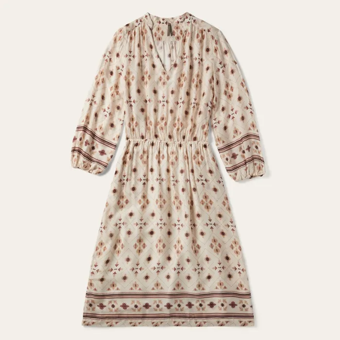 Midi Women Stetson Gaucho Herringbone Dress White