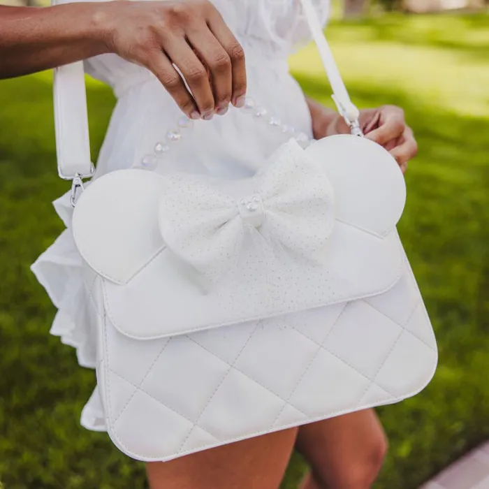 Minnie Mouse Iridescent Wedding Crossbody Bag Unisex Loungefly Crossbody Bags Minnie Mouse Iridescent Wedding Crossbody Bag Unisex Loungefly Crossbody Bags
