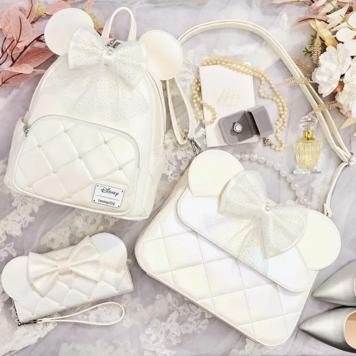 Minnie Mouse Iridescent Wedding Crossbody Bag Unisex Loungefly Crossbody Bags Minnie Mouse Iridescent Wedding Crossbody Bag Unisex Loungefly Crossbody Bags