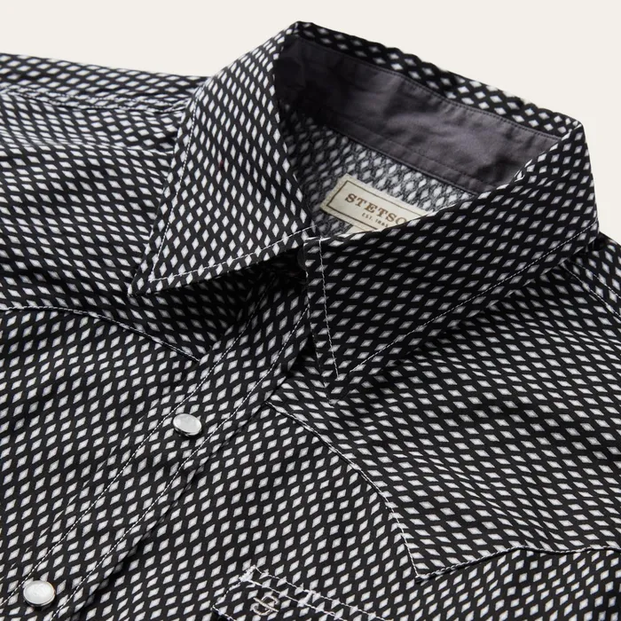 Modern Cut Men Stetson Black Diamond Shirt Black Diamond Shirt