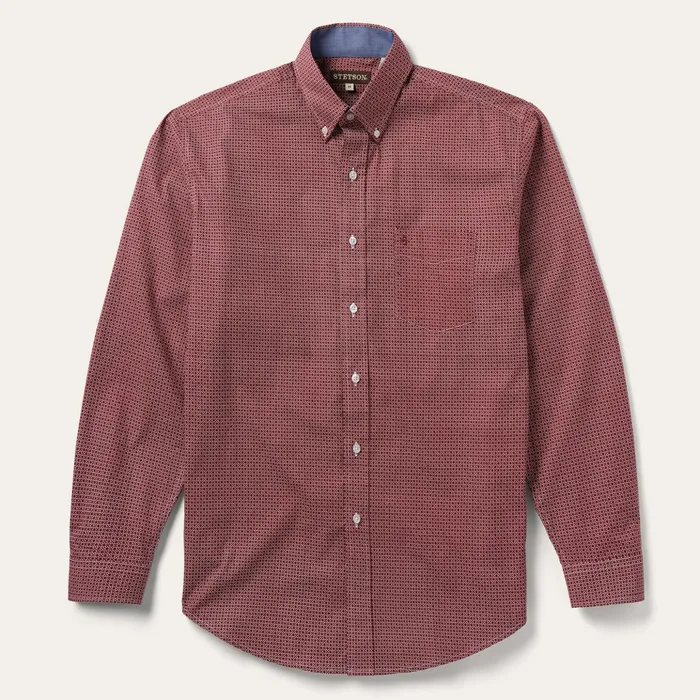 Modern Cut Men Stetson Micro Print ButtonFront Shirt Micro Print Buttonfront Shirt Modern Cut Men Stetson Micro Print ButtonFront Shirt Micro Print Buttonfront Shirt