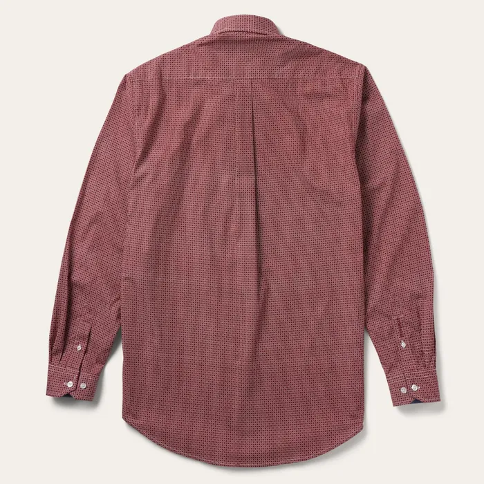 Modern Cut Men Stetson Micro Print ButtonFront Shirt Micro Print Buttonfront Shirt