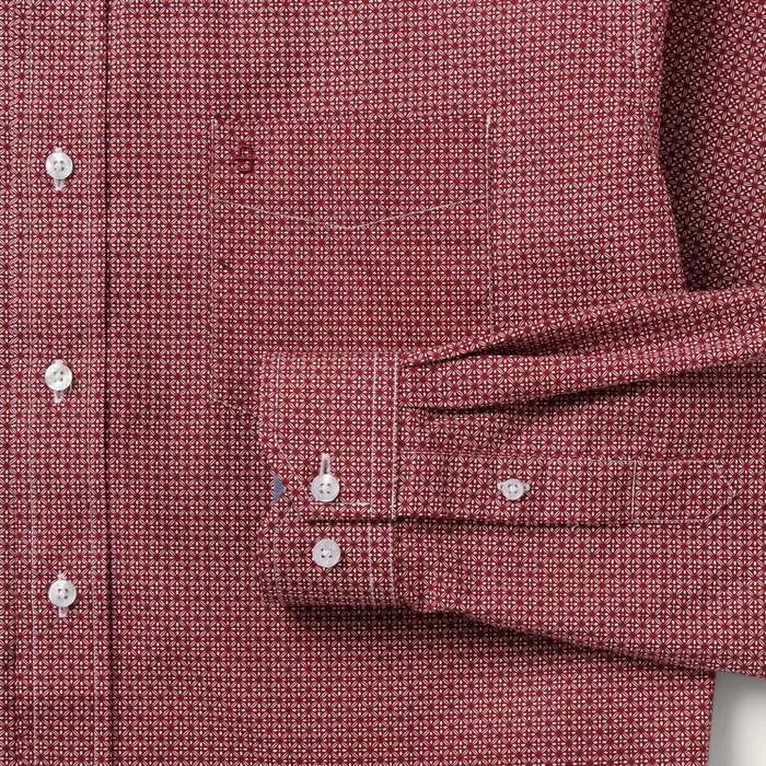 Modern Cut Men Stetson Micro Print ButtonFront Shirt Micro Print Buttonfront Shirt