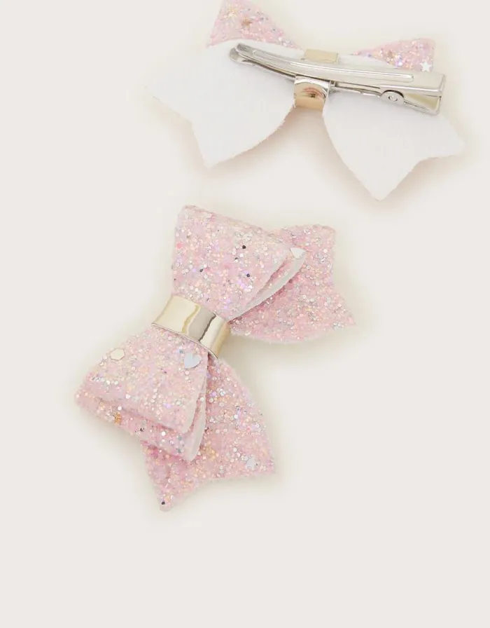 Monsoon 2Pack Glitter Bow Clips Children Girls039 Hair Accessories Monsoon 2Pack Glitter Bow Clips Children Girls039 Hair Accessories