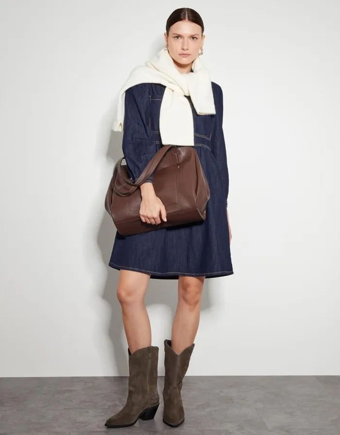 Monsoon Adeena Denim Mini Shirt Dress Blue Women Casualwear Monsoon Adeena Denim Mini Shirt Dress Blue Women Casualwear