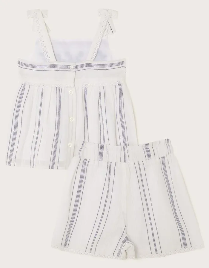 Monsoon Baby Embroidered Top And Shorts Set White Children Outfits and Rompers Monsoon Baby Embroidered Top And Shorts Set White Children Outfits and Rompers