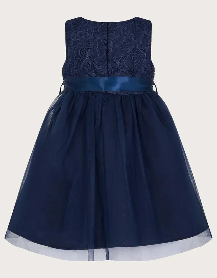 Monsoon Baby Freya 3D Scuba Dress Blue Children Dresses Monsoon Baby Freya 3D Scuba Dress Blue Children Dresses