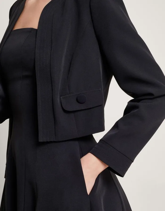 Monsoon Briar Cropped Jacket Black Women Jackets Monsoon Briar Cropped Jacket Black Women Jackets