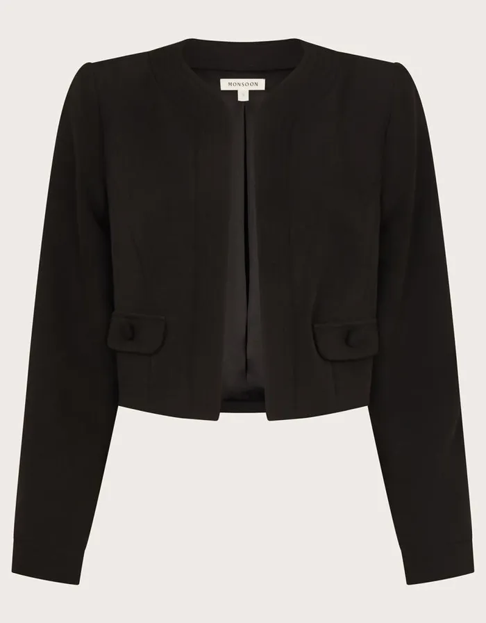 Monsoon Briar Cropped Jacket Black Women Jackets Monsoon Briar Cropped Jacket Black Women Jackets