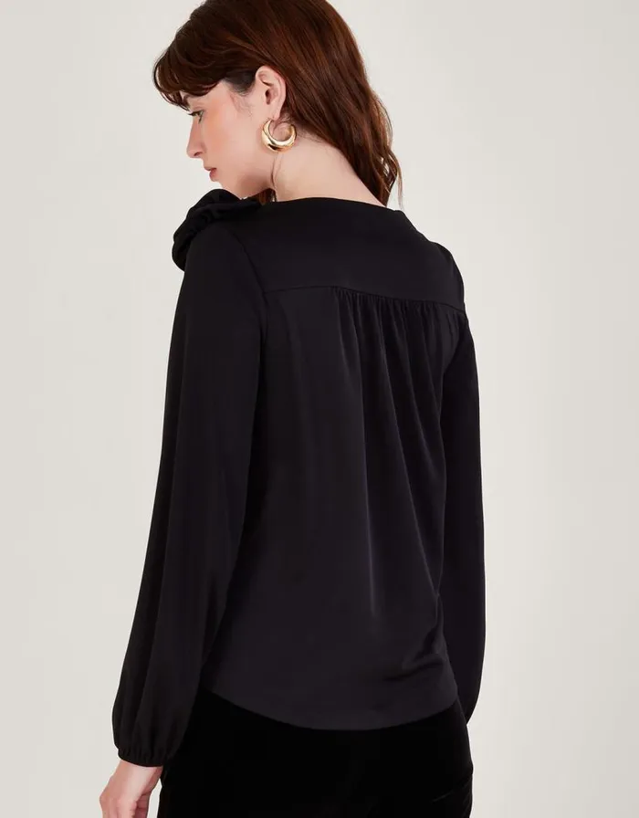 Monsoon Cali Corsage Blouse Black Women Midi Dresses Monsoon Cali Corsage Blouse Black Women Midi Dresses