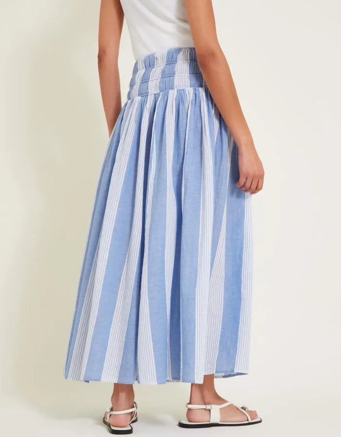 Monsoon Celia Stripe Skirt Blue Women Casualwear Monsoon Celia Stripe Skirt Blue Women Casualwear