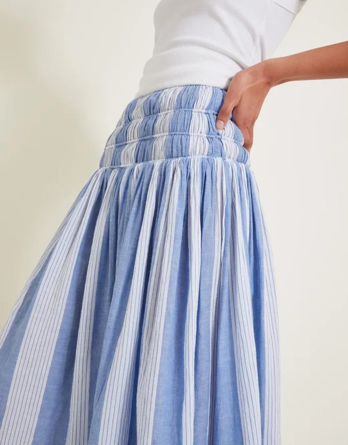 Monsoon Celia Stripe Skirt Blue Women Casualwear Monsoon Celia Stripe Skirt Blue Women Casualwear