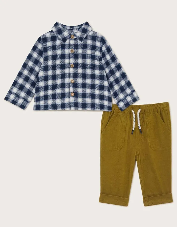 Monsoon Check Shirt And Cord Trousers Set Multi Children Clothing and Outfits Monsoon Check Shirt And Cord Trousers Set Multi Children Clothing and Outfits