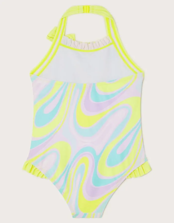 Monsoon Crazy Wave Print Swimsuit Green Children Beachwear and Swimwear Monsoon Crazy Wave Print Swimsuit Green Children Beachwear and Swimwear