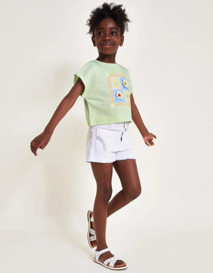 Monsoon Crochet Daisy Top White Children Casualwear Collection