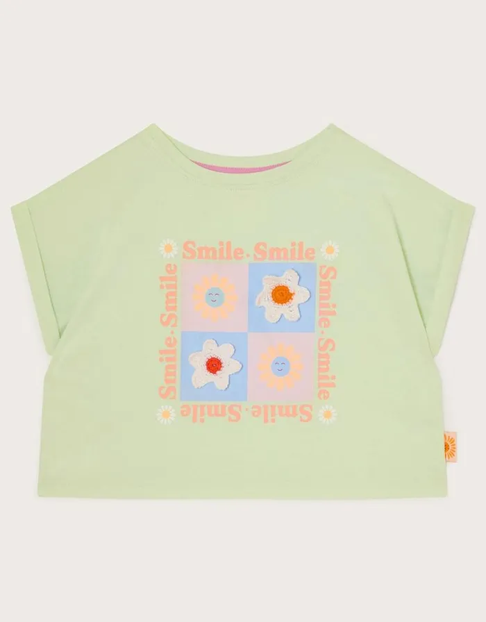 Monsoon Crochet Daisy Top White Children Casualwear Collection Monsoon Crochet Daisy Top White Children Casualwear Collection