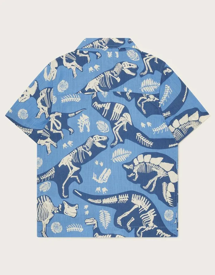 Monsoon Dinosaur Bone Shirt Blue Children Tops and Tshirts Monsoon Dinosaur Bone Shirt Blue Children Tops and Tshirts