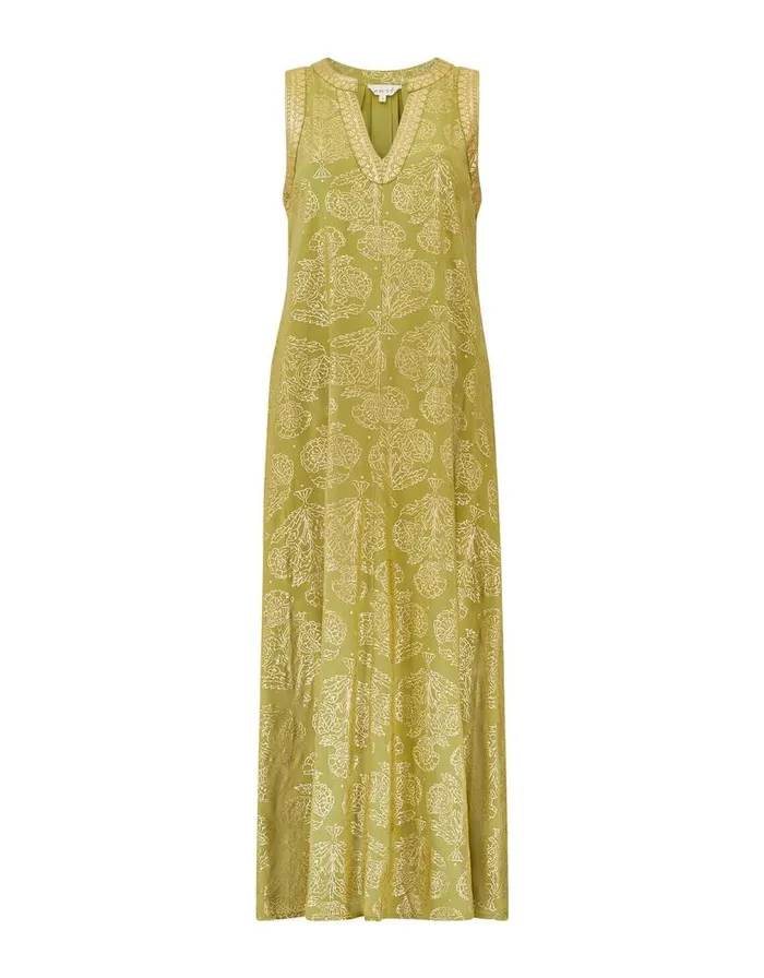 Monsoon East Aviana Metallic Dress Green Women Summer Dresses Monsoon East Aviana Metallic Dress Green Women Summer Dresses