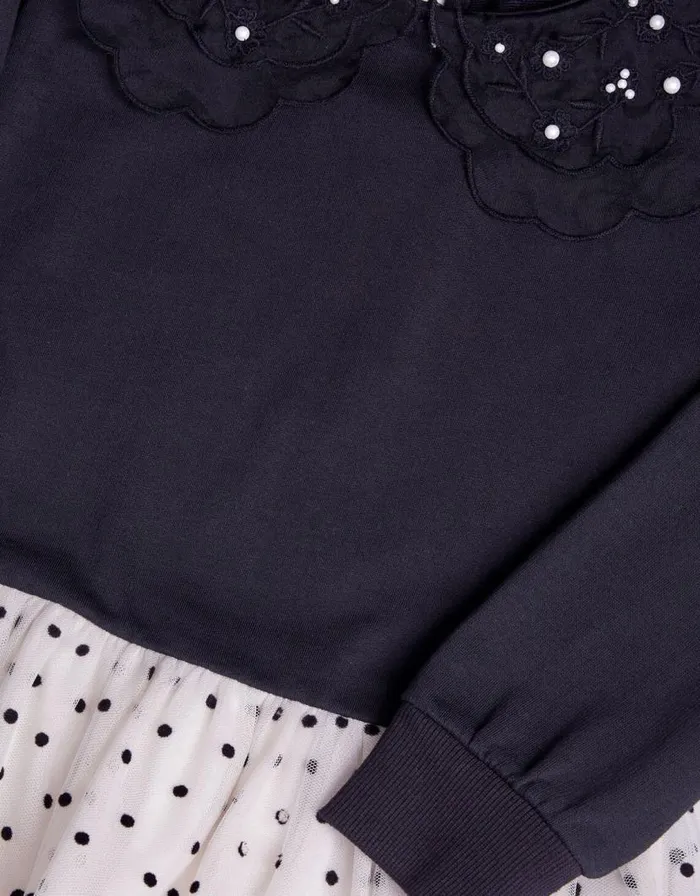 Monsoon Embellished Organza Collar Dress Black Children Dresses Monsoon Embellished Organza Collar Dress Black Children Dresses