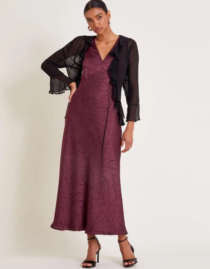 Monsoon Fiona Sheer Frill TieFront Blouse Black Women Tops and Blouses