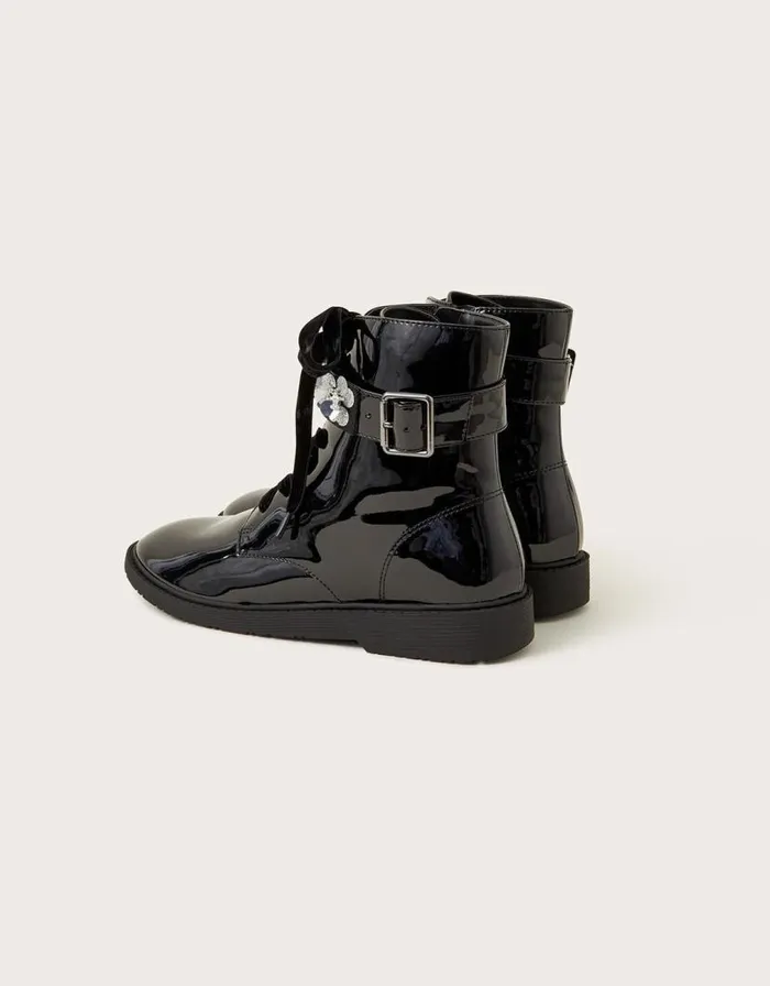 Monsoon Flo Patent Sequin Biker Boots Black Children Girls039 Shoes and Sandals Monsoon Flo Patent Sequin Biker Boots Black Children Girls039 Shoes and Sandals