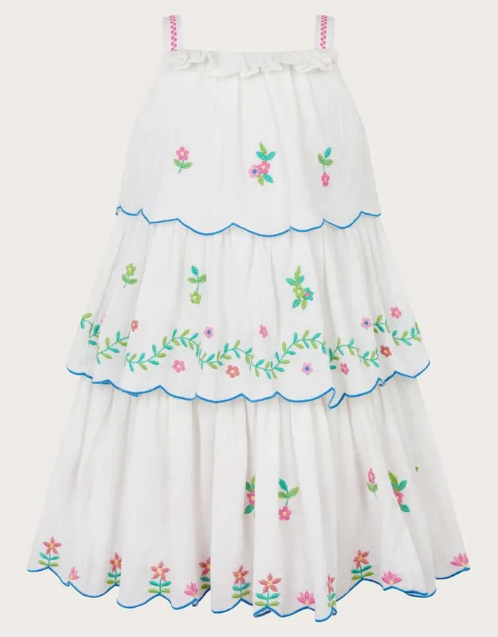 Monsoon Floral Cheesecloth Dress White Children Dresses Monsoon Floral Cheesecloth Dress White Children Dresses