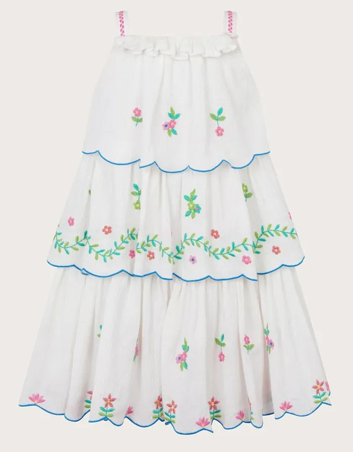 Monsoon Floral Cheesecloth Dress White Children Dresses Monsoon Floral Cheesecloth Dress White Children Dresses
