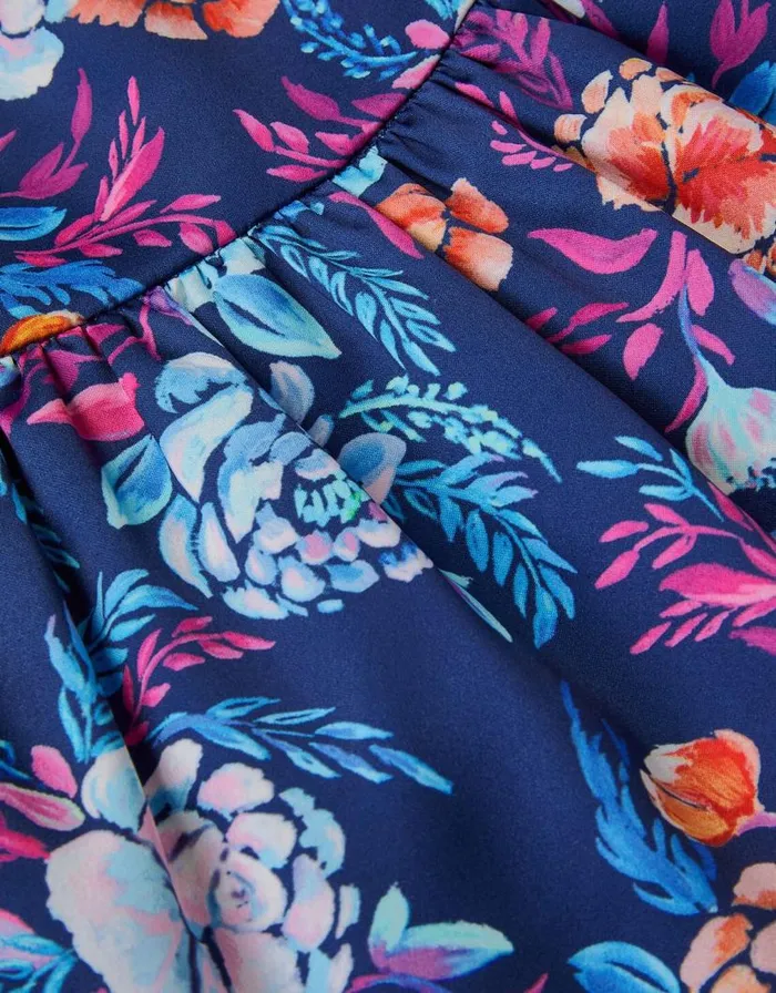 Monsoon Floral Tiered Dress Blue Children Dresses Monsoon Floral Tiered Dress Blue Children Dresses