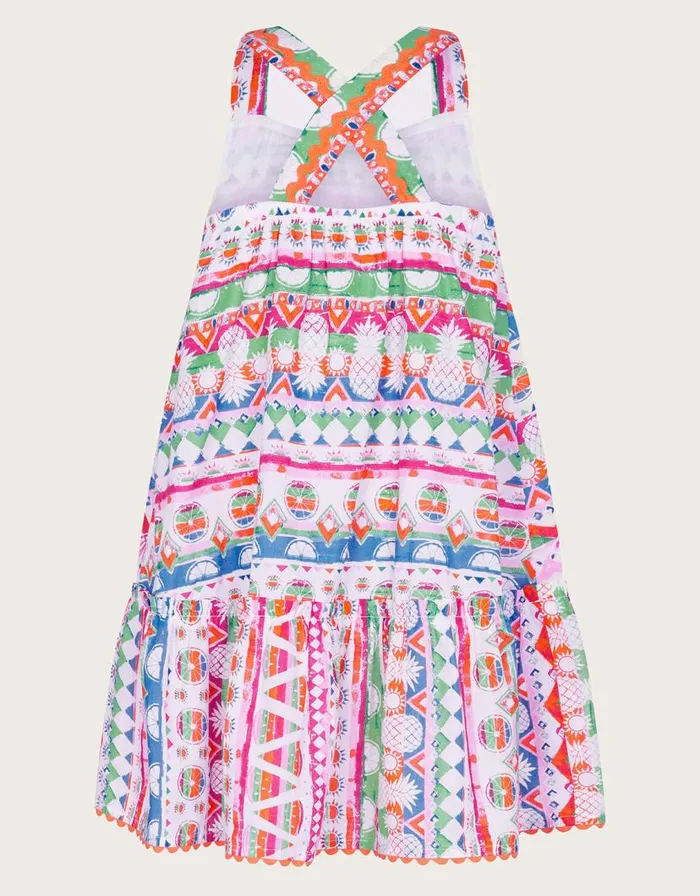 Monsoon Fruit Stripe Dress Orange Children Dresses Monsoon Fruit Stripe Dress Orange Children Dresses