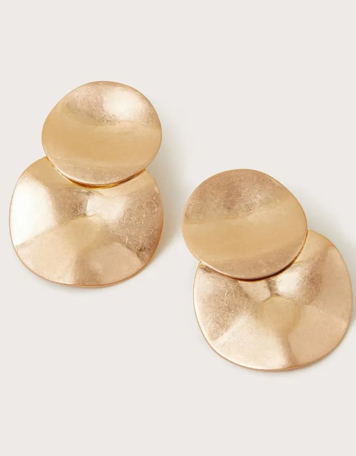 Monsoon Hammered Disc Earrings Women Jewellery and Hair Monsoon Hammered Disc Earrings Women Jewellery and Hair