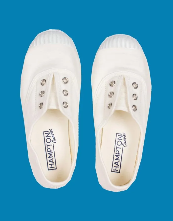 Monsoon Hampton Canvas Plum Plimsolls White Children Girls039 Shoes and Sandals