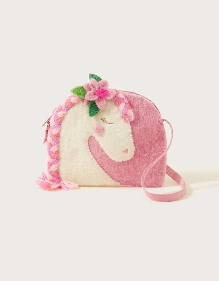 Monsoon Handmade Felt Unicorn Bag Children Girls039 Bags and Purses