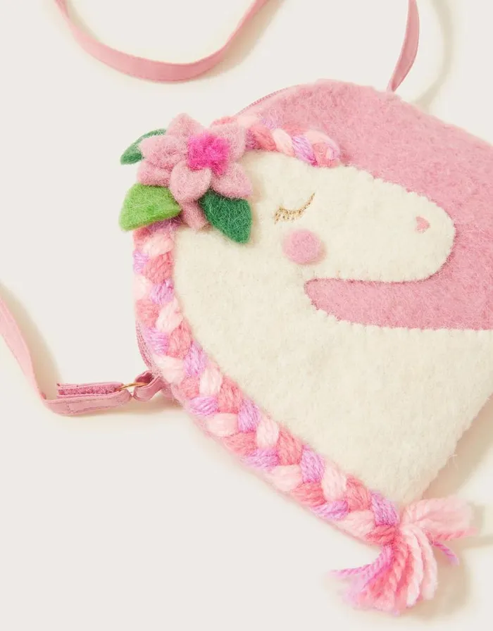 Monsoon Handmade Felt Unicorn Bag Children Girls039 Bags and Purses Monsoon Handmade Felt Unicorn Bag Children Girls039 Bags and Purses