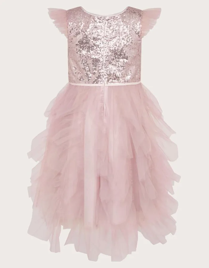 Monsoon Isabella Sequin Ruffle Dress Purple Children Dresses Monsoon Isabella Sequin Ruffle Dress Purple Children Dresses